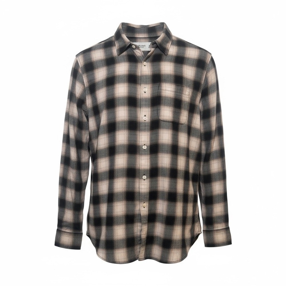 Abercrombie Fitch Mens Soft Flannel Plaid Button Down Shirt Size M - Picture 1 of 8